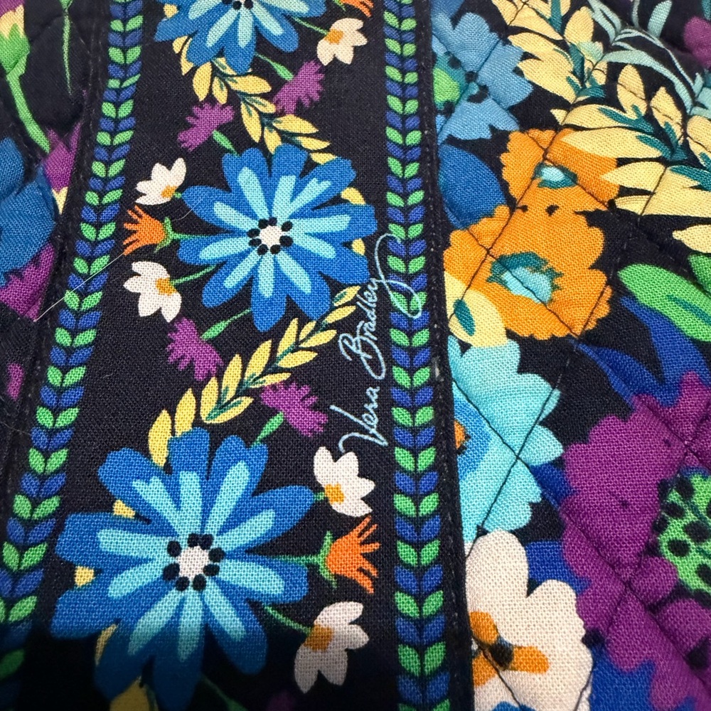 Two Vera Bradley Navy Floral and Black/White Geometric Patterned Women's Bags - Picture 8 of 12